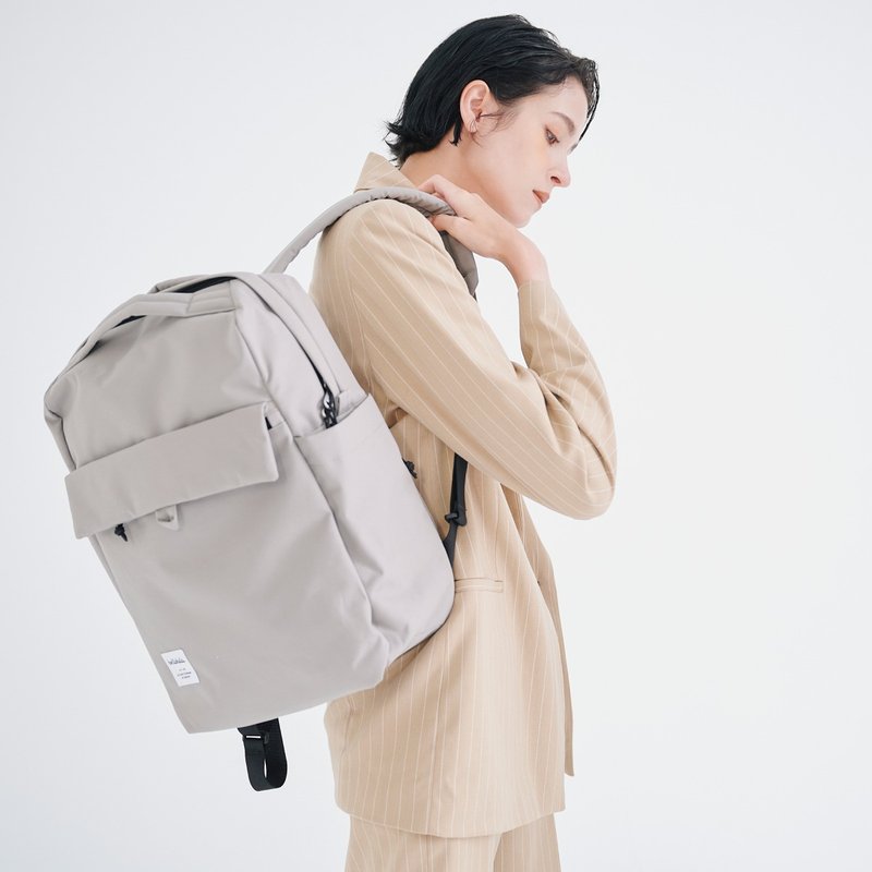 【新色】CARTER系列 | 方型15寸笔电背包L号 CARTER ECO(柔灰色) - 后背包/双肩包 - 环保材料 灰色