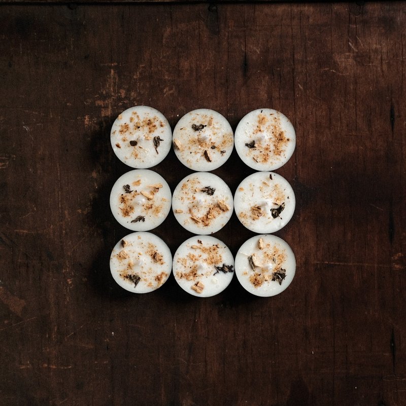 药草烛盏 秘鲁圣木 - 蜡烛/烛台 - 蜡 咖啡色