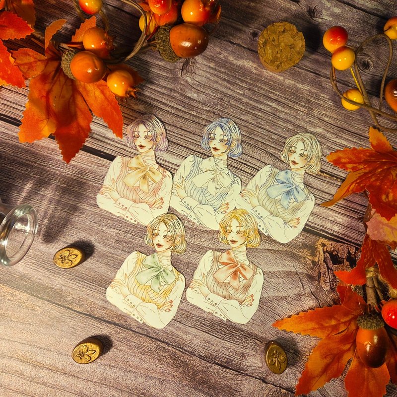 诞生石-黄玉、绿松石 - 贴纸 - 纸 