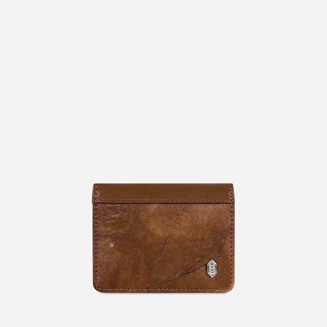 棕色折叠卡夹（Bi-fold Cardholder） - 名片夹/名片盒 - 植物．花 咖啡色