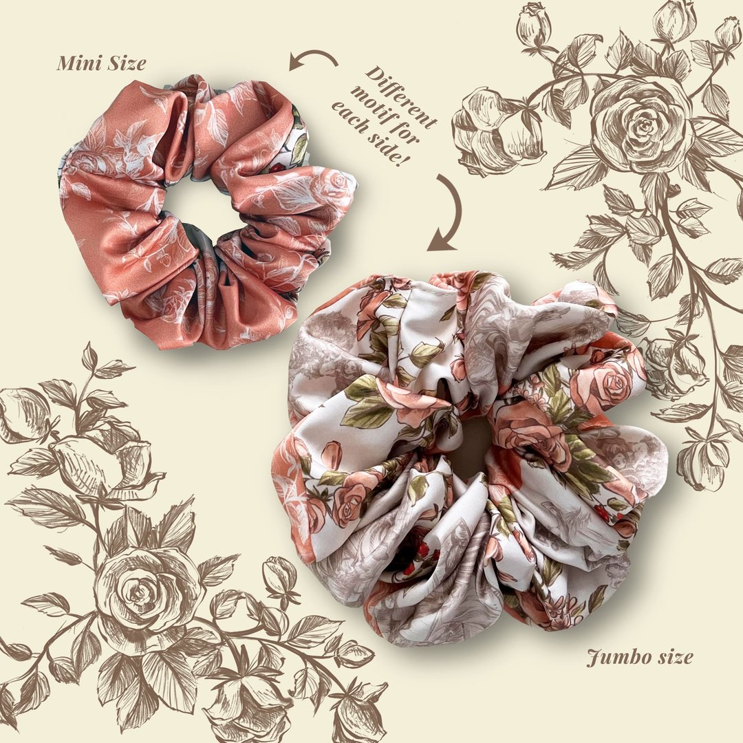 The Milkmaid Scrunchies En Rose - 发饰 - 丝．绢 粉红色