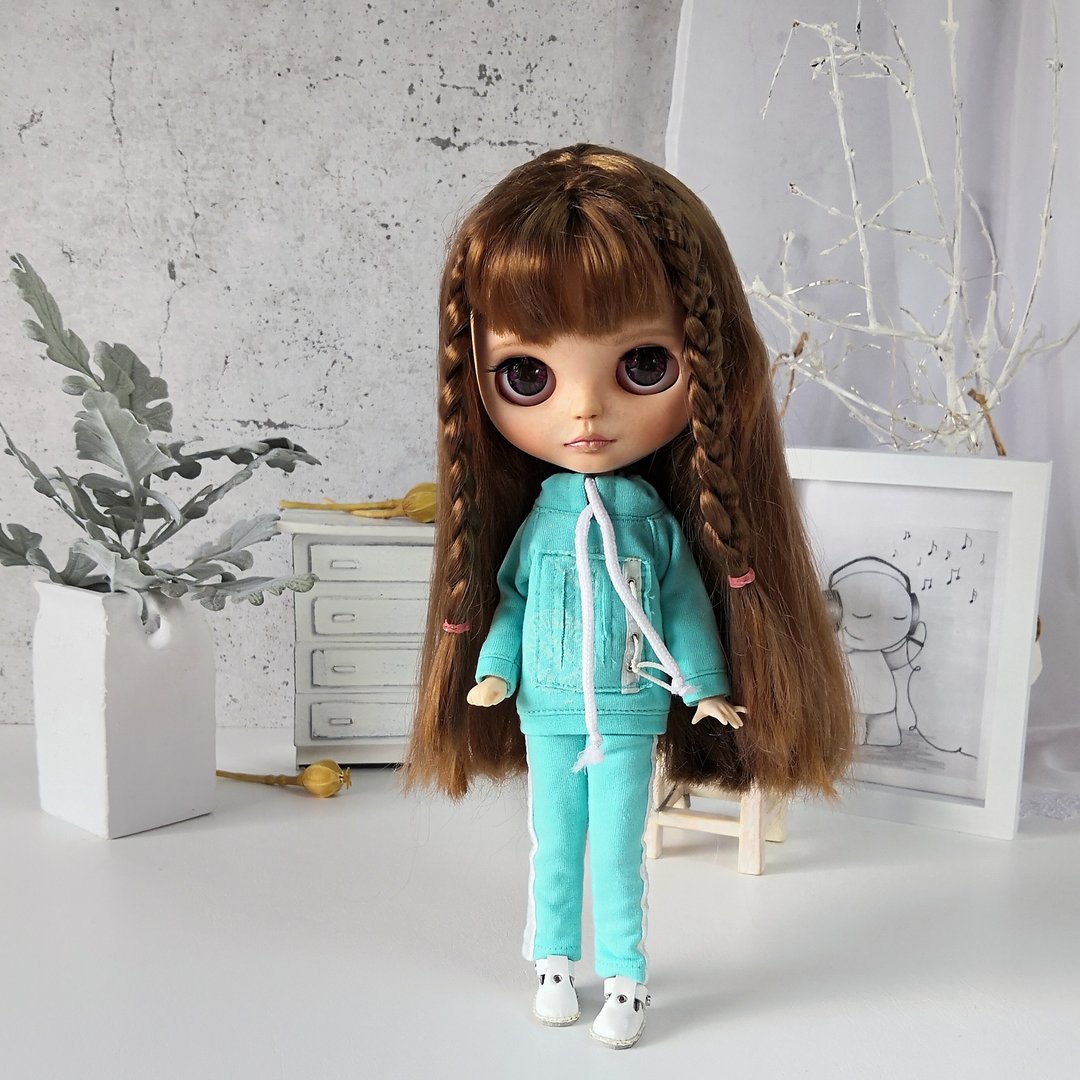 Blythe doll outfit, Doll clothes, tracksuit fashion - 玩偶/公仔 - 棉 