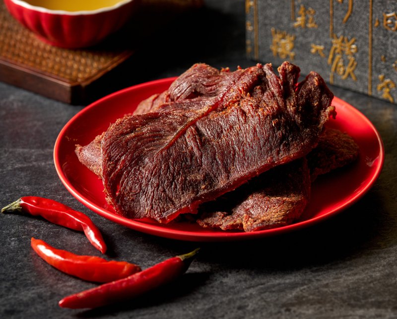 【滋美珍肉干店】辣味/麻辣 牛肉干 勇夺天下第一摊冠军140g/270g - 肉干/肉松 - 其他材质 红色