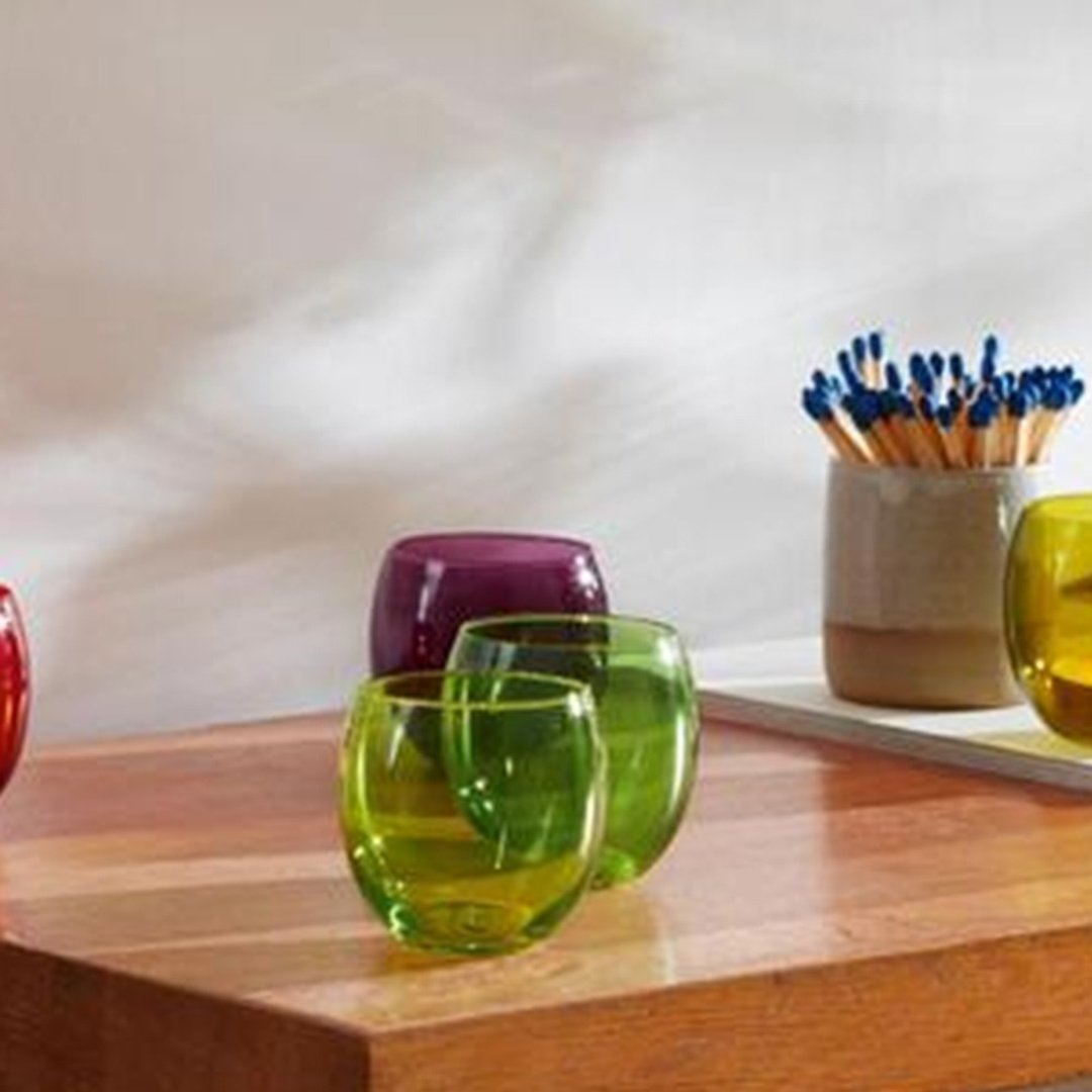 英国 LSA | Coro 烛台 绿混色 4 入组 /H6.5cm - 蜡烛/烛台 - 玻璃 绿色