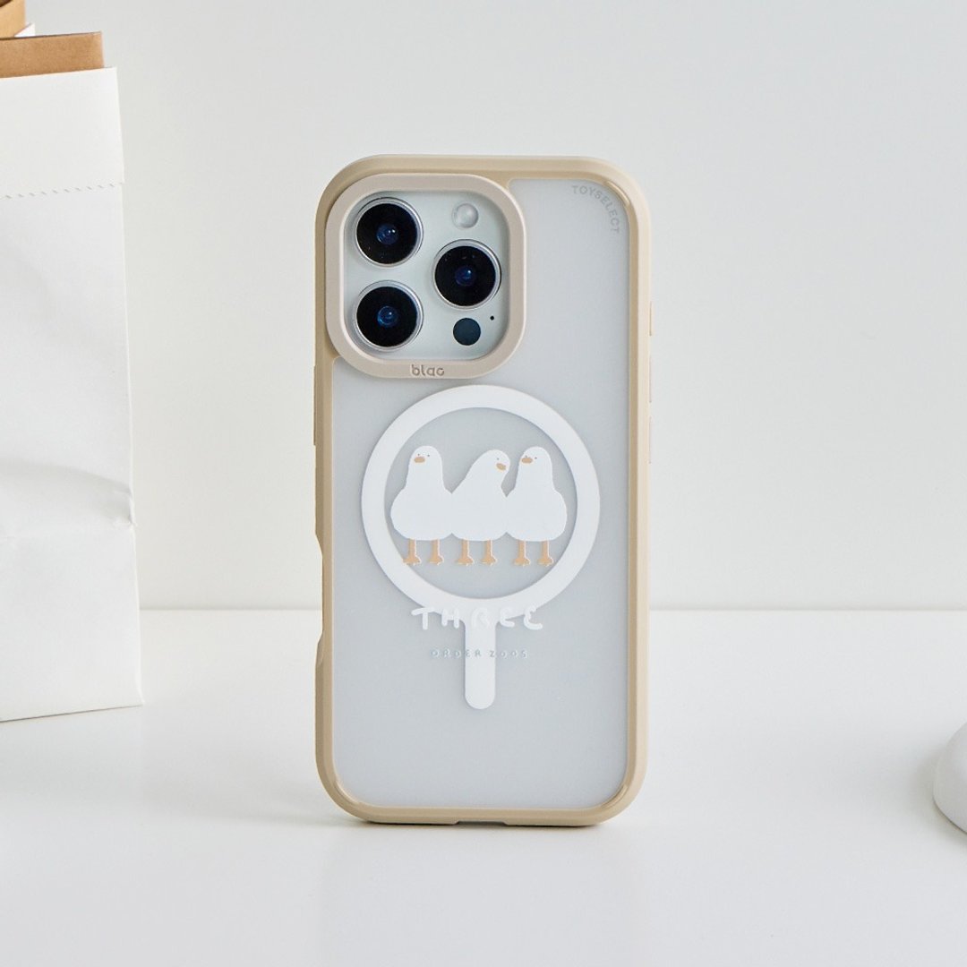 来点动物三只鸭极光雾透MagSafe iPhone手机壳 - 手机壳/手机套 - 塑料 多色