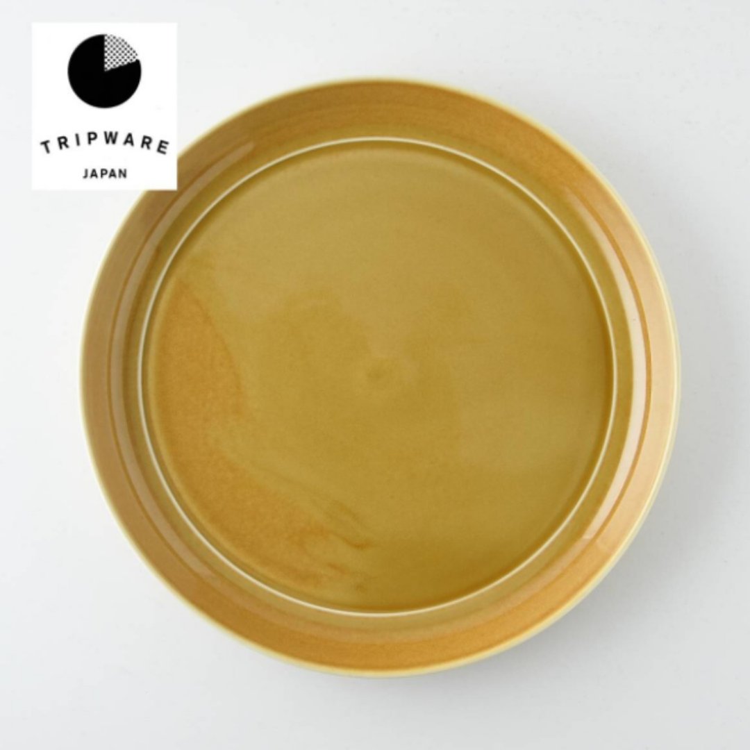 【Trip Ware Japan】深盘 日本制 美浓烧 (焦糖棕) - 盘子/餐盘/盘架 - 陶 