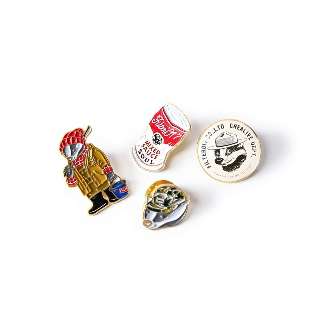 Filter017 Mix Badger ClassicPack Lapel Pin米斯獾经典包装胸章 - 胸针 - 其他金属 多色