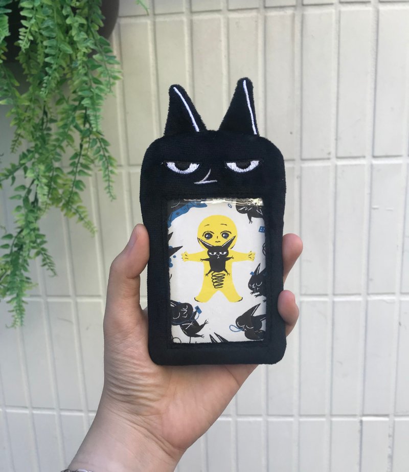 小郁乱入 伸缩绳绒毛卡套 - 证件套/卡套 - 其他人造纤维 黑色