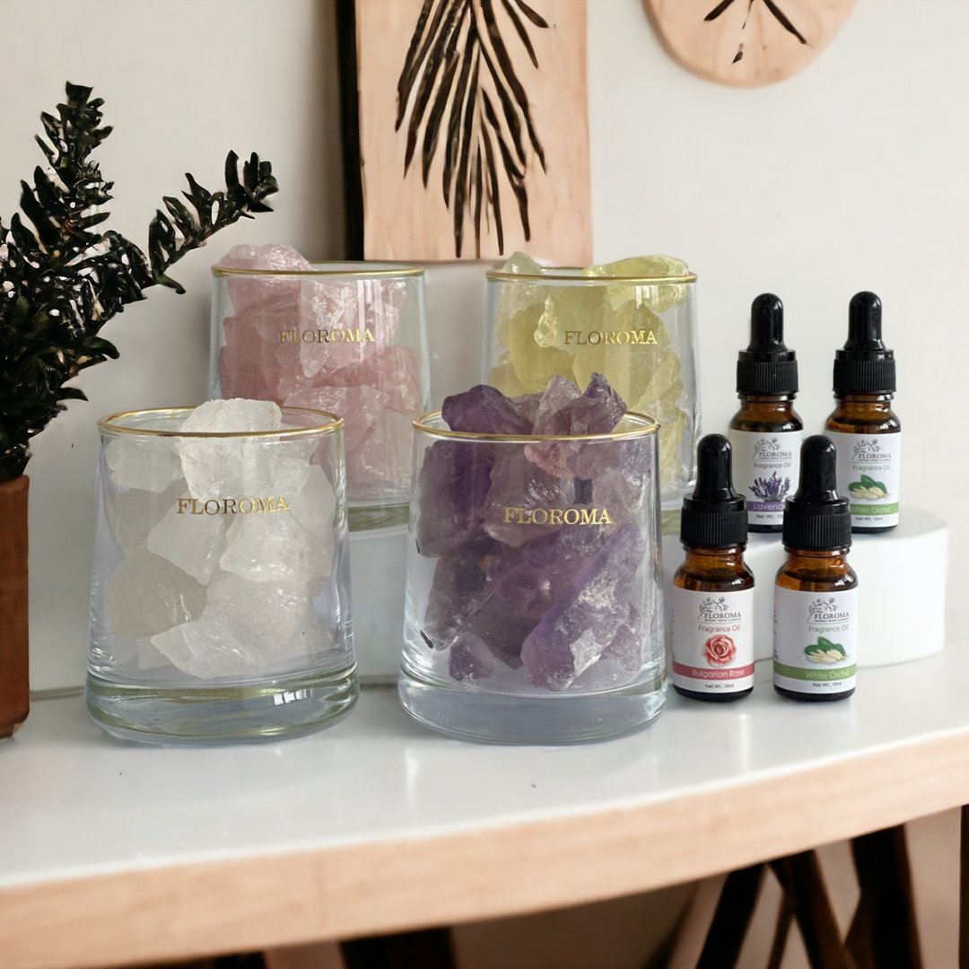 【豪华福袋】扩香天然水晶任选4款【送4支香薰精油】 - 香薰/精油/线香 - 其他材质 