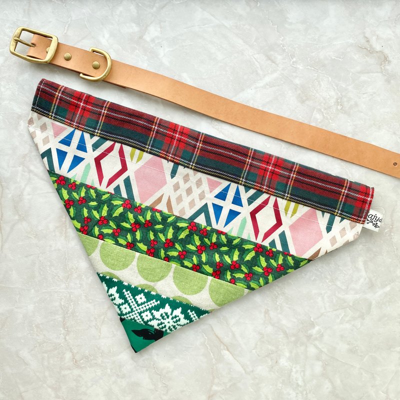 宠物领巾 XL尺码 巨型犬 前后两面使用 - 衣/帽 - 棉．麻 绿色