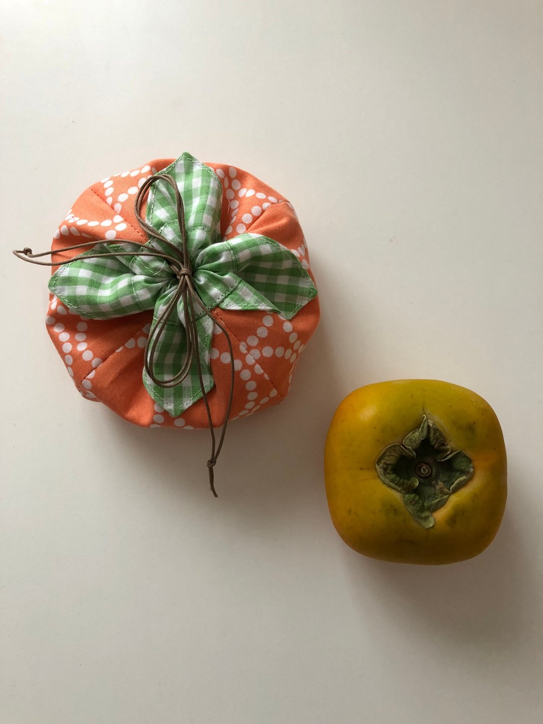 Persimmon purse - 化妆包/杂物包 - 棉 橘色