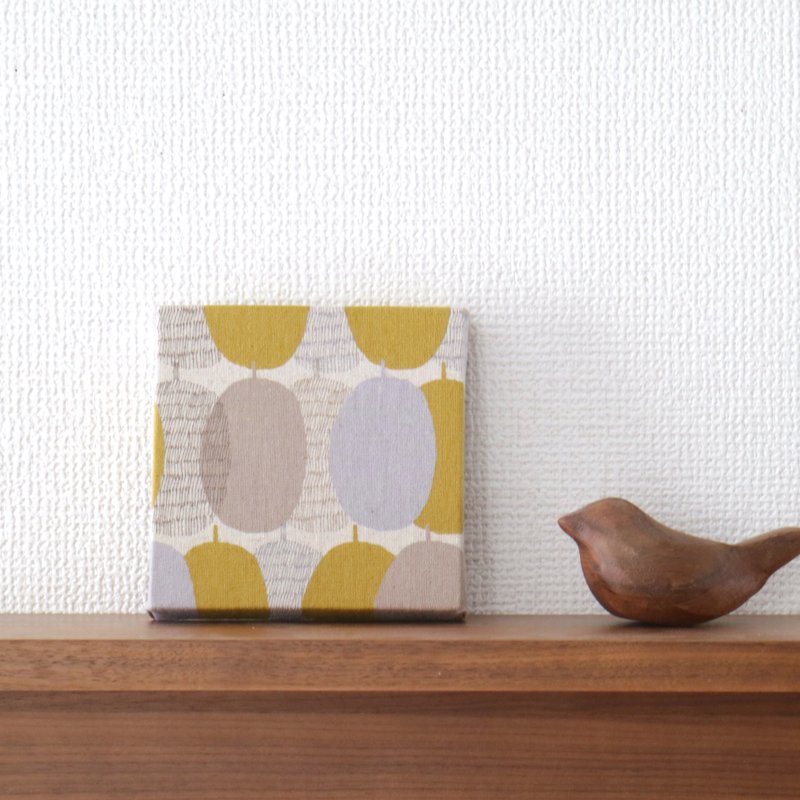 12x12cm Fabric Panel [Retro Fruit Yellow] - 墙贴/壁贴 - 棉．麻 黄色