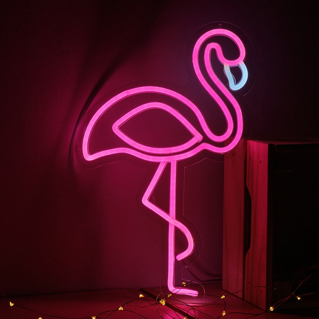 火烈鸟霓虹灯 LED发光字 Flamingo 霓虹装饰灯 Logo客制 - 灯具/灯饰 - 压克力 透明
