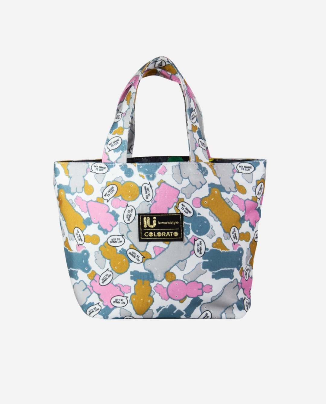 NEW Lu original pattern 2019 Mini Tote bag "Fumetto" - 手提包/手提袋 - 棉 灰色