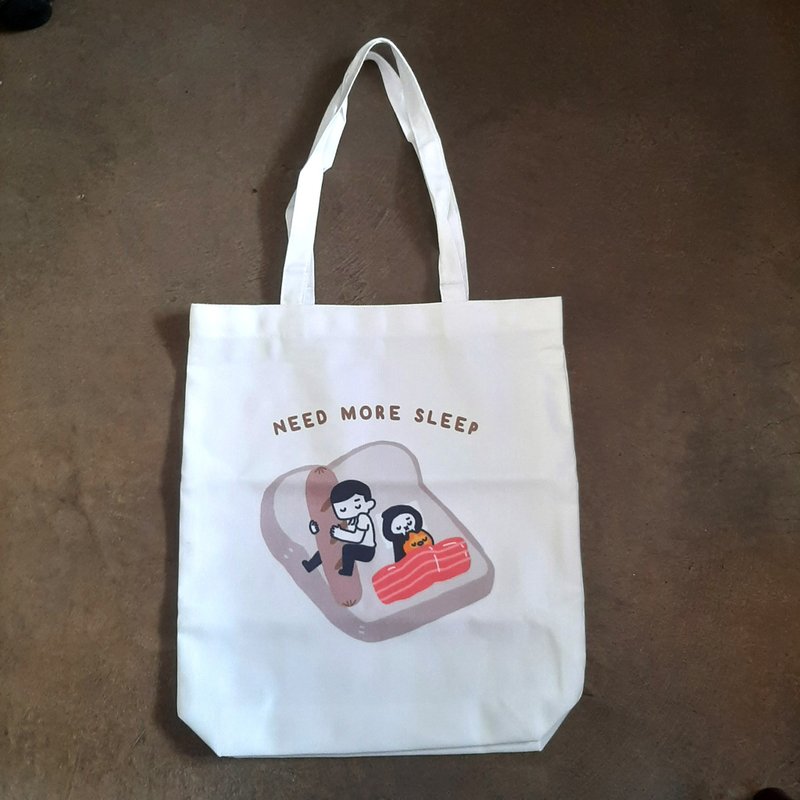 面包床 | 大帆布袋 - 侧背包/斜挎包 - 棉．麻 白色