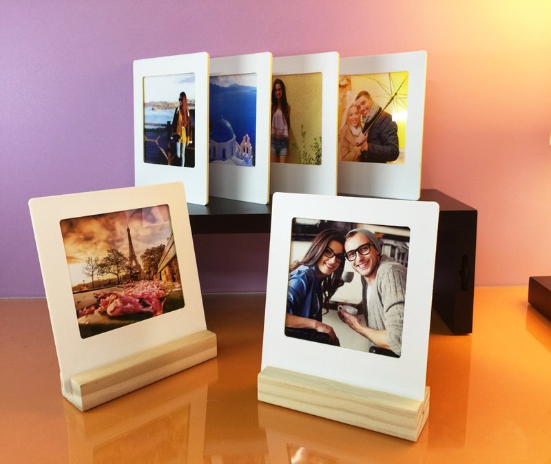 【定制化礼物】拍立得卡6张(木座2)半透光 定制/情侣/情人节/礼物 - 卡片/明信片 - 防水材质 多色