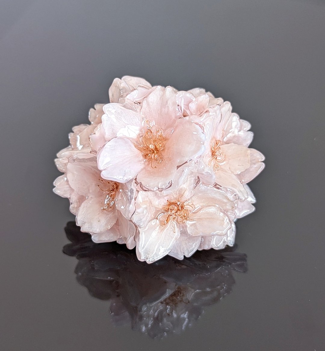 【订制商品・需时3周】Everpink Sakura. 真花 樱花盛开胸针・发饰 (2way) 发夹 - 胸针 - 植物．花 粉红色