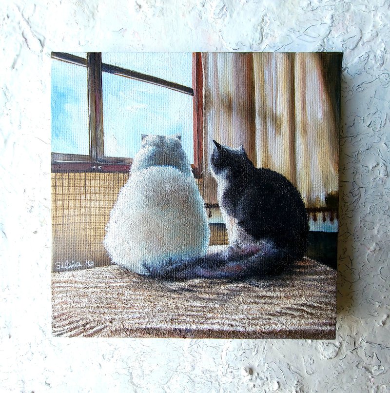 精致手绘油画  可爱的猫们  独一无二 - 海报/装饰画/版画 - 棉 多色