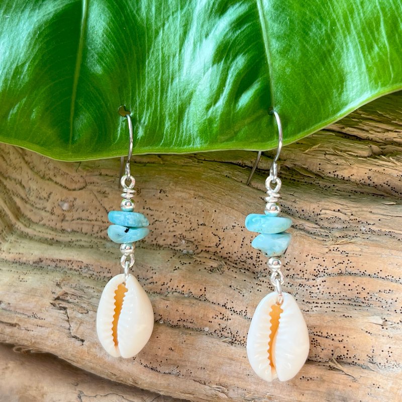 天然石系列 / 拉利玛,贝壳 / 耳环 / 耳夹 / 耳针 / 耳勾 - 耳环/耳夹 - 其他材质 