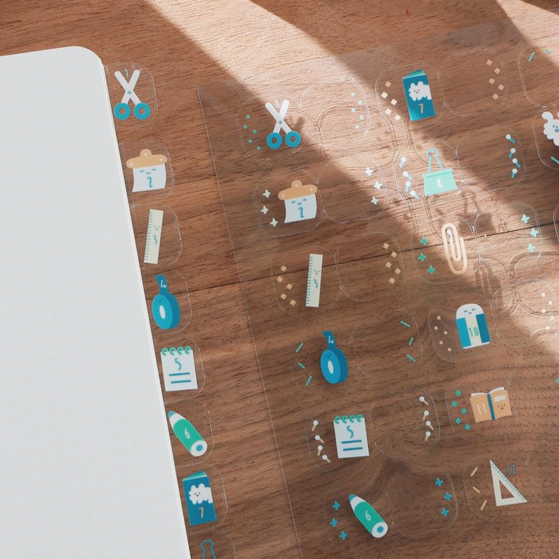 文具 / 透明月份索引贴纸 - 贴纸 - 纸 透明