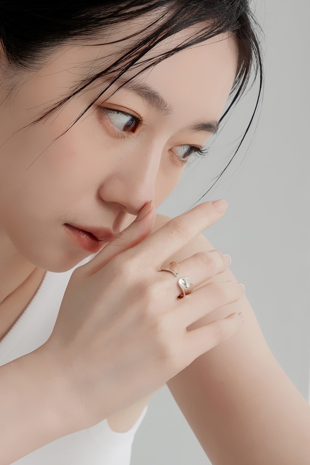 光环。纯银戒指 - 戒指 - 纯银 银色