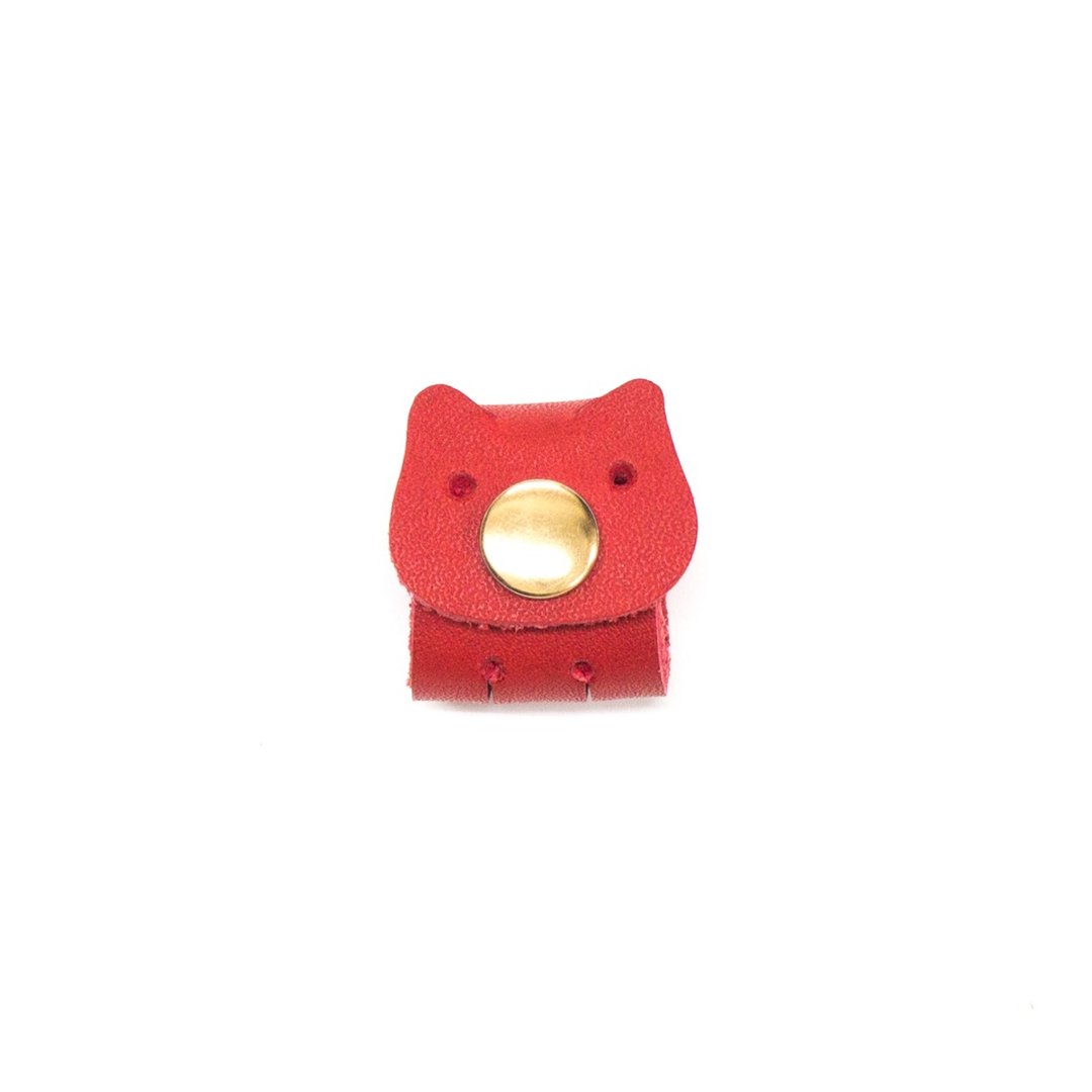 集线器-小脸猫猫 / M6-004 - 卷线器/电线收纳 - 真皮 多色