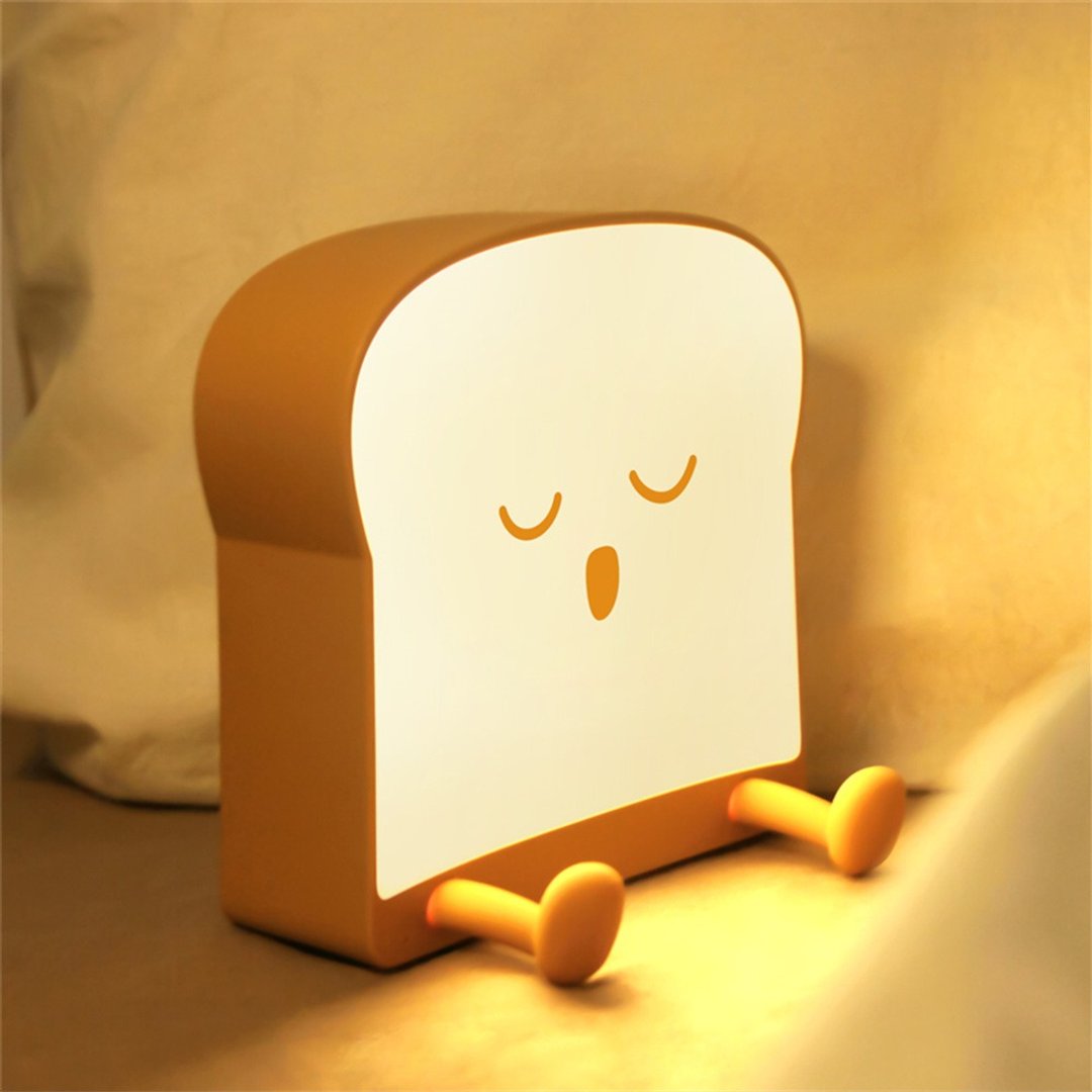 吐司夜灯-可爱充电拍拍灯/生日礼品包装/手机支架 - 灯具/灯饰 - 塑料 