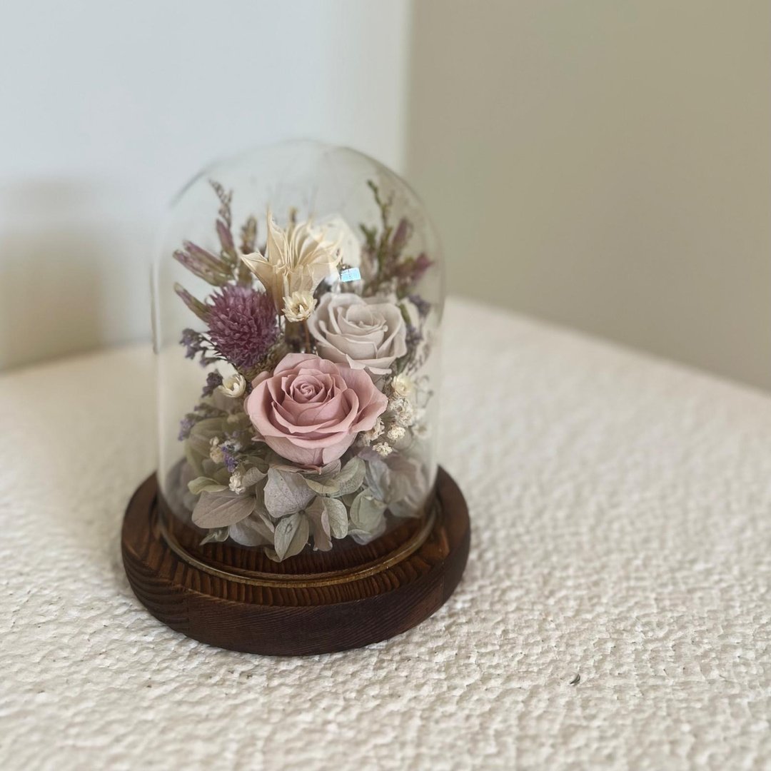 永生花玻璃罩 静谧花园 永生花 干燥花 纪念日 毕业花礼 生日礼物 - 干燥花/捧花 - 植物．花 多色