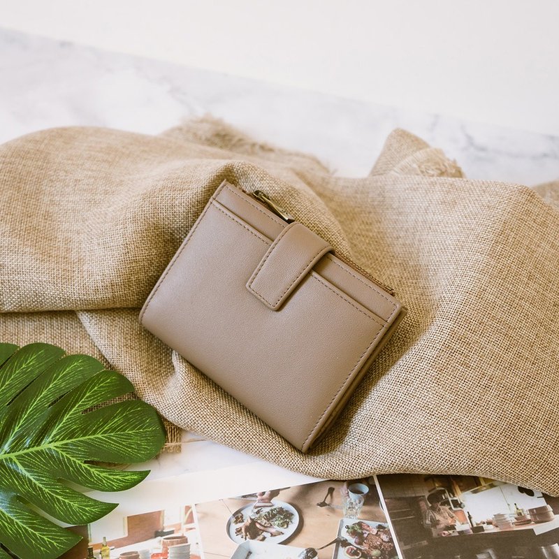 【礼盒】真皮率性多功能中夹 X0022 灰N - 皮夹/钱包 - 真皮 灰色