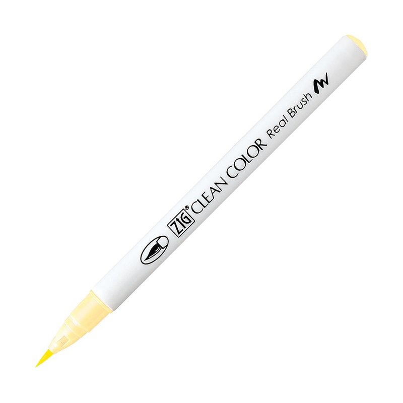 【Kuretake 日本吴竹】ZIG 彩绘毛笔 Pale Yellow - 其他书写用品 - 塑料 黄色
