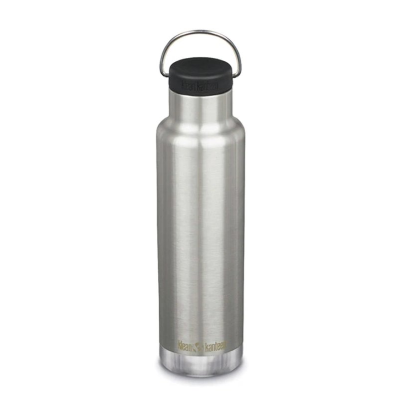 【klean kanteen】20盎司不锈钢保温瓶(592ml)_银色 - 露营用品 - 不锈钢 蓝色