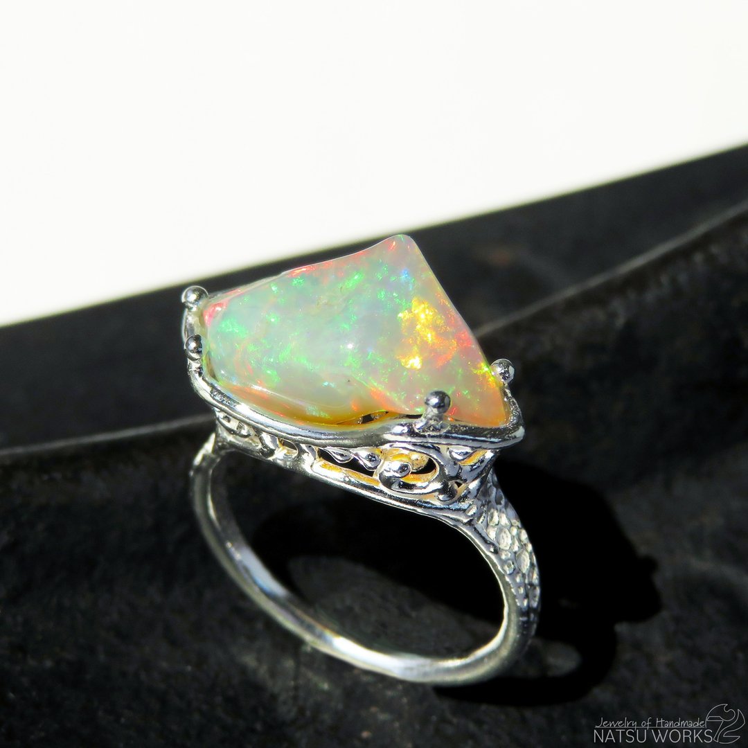 埃塞俄比亚 蛋白石 戒指 / Ethiopia Opal Ring - 戒指 - 宝石 多色