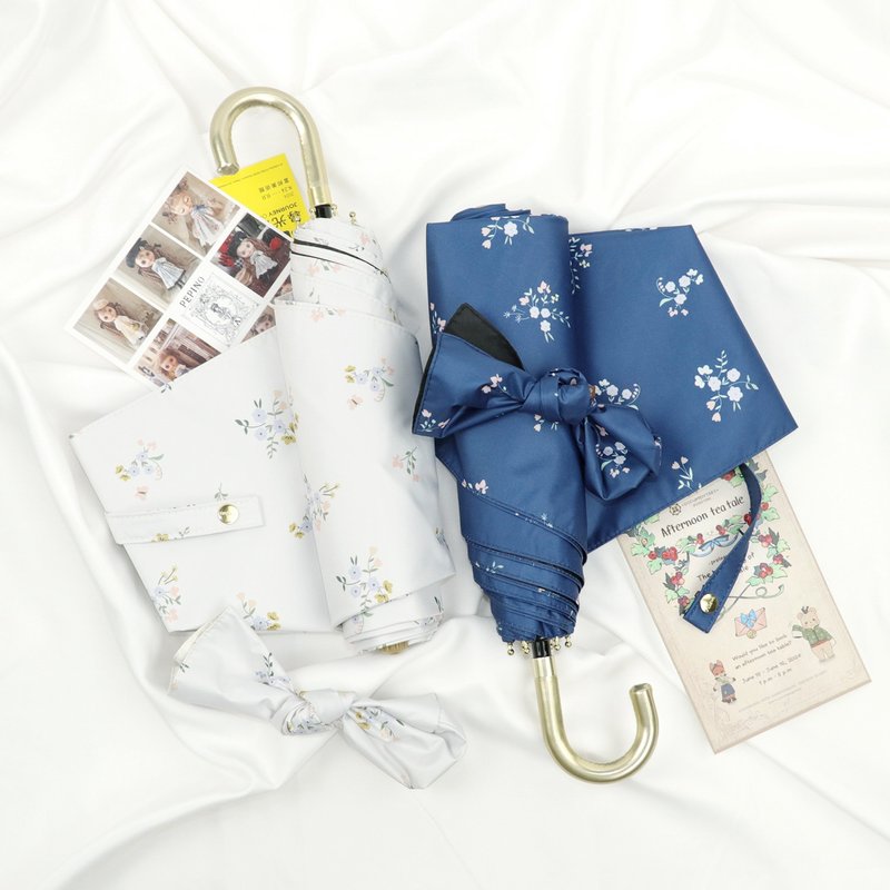 【春日芳霏 · 轻量手开折伞】优雅弯勾~凉感降温抗 UV - 雨伞/雨衣 - 聚酯纤维 多色