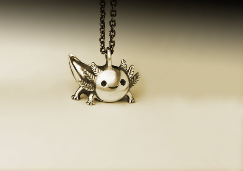 六角恐龙Q版项链 - 项链 - 其他金属 银色