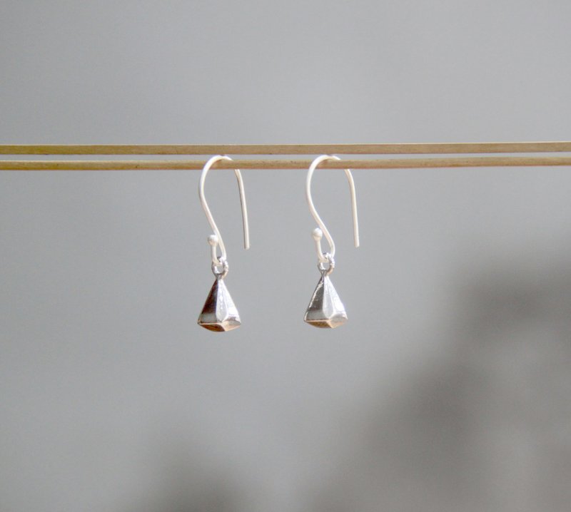 冰石系列 - 925纯银手作耳环 银饰 免费改夹式 礼物 包装  - 耳环/耳夹 - 其他金属 银色