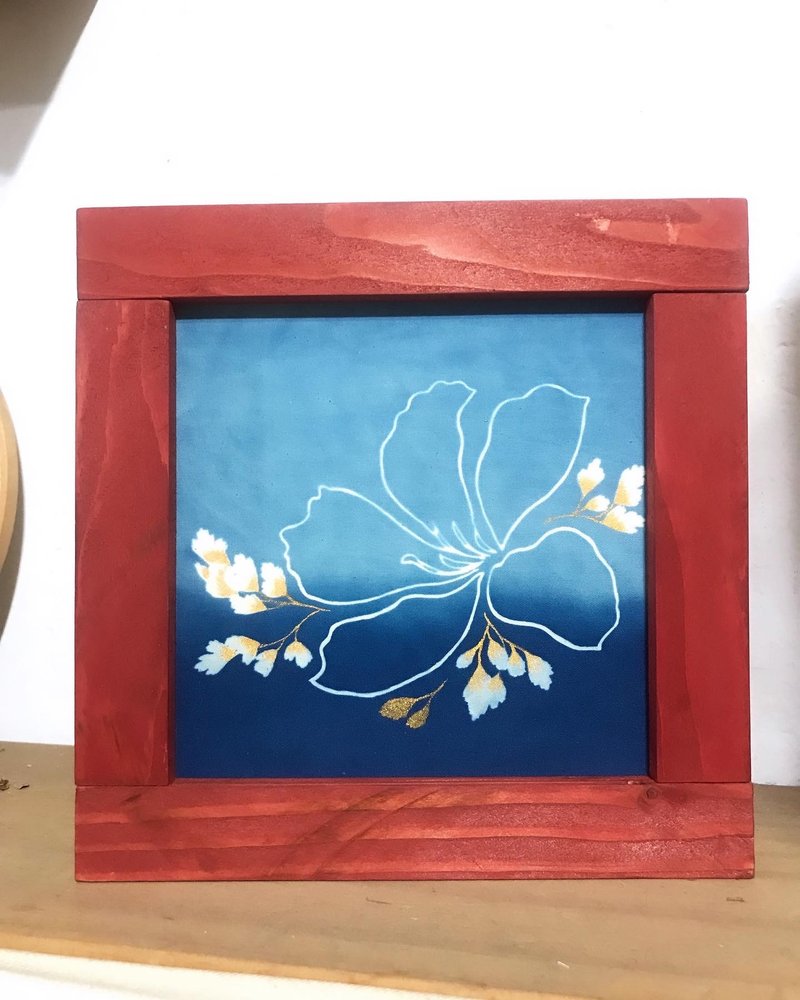 蓝晒艳紫荆灯箱 - 灯具/灯饰 - 木头 蓝色