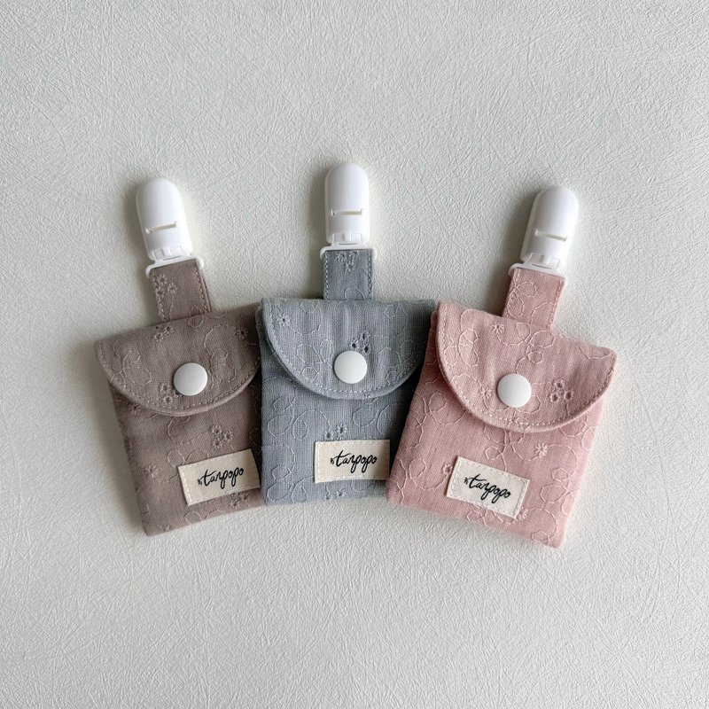 Tanpopo 手作宝宝小物 │ 莫兰迪色提花系列平安符袋 - 平安符/符袋 - 棉．麻 