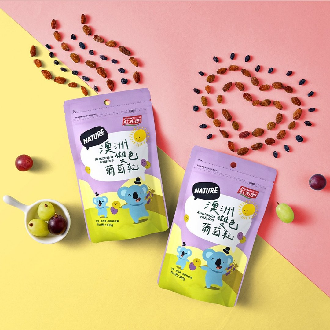 【红布朗】澳洲双色葡萄干 (180g/包) - 水果干 - 纸 紫色