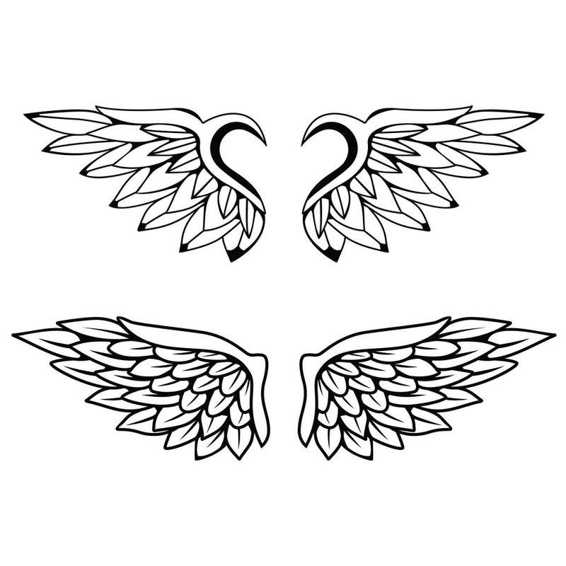 Wings svg, wings template, wings eps, wings png, wings laser cut, wings cut file - 图文模板设计 - 其他材质 