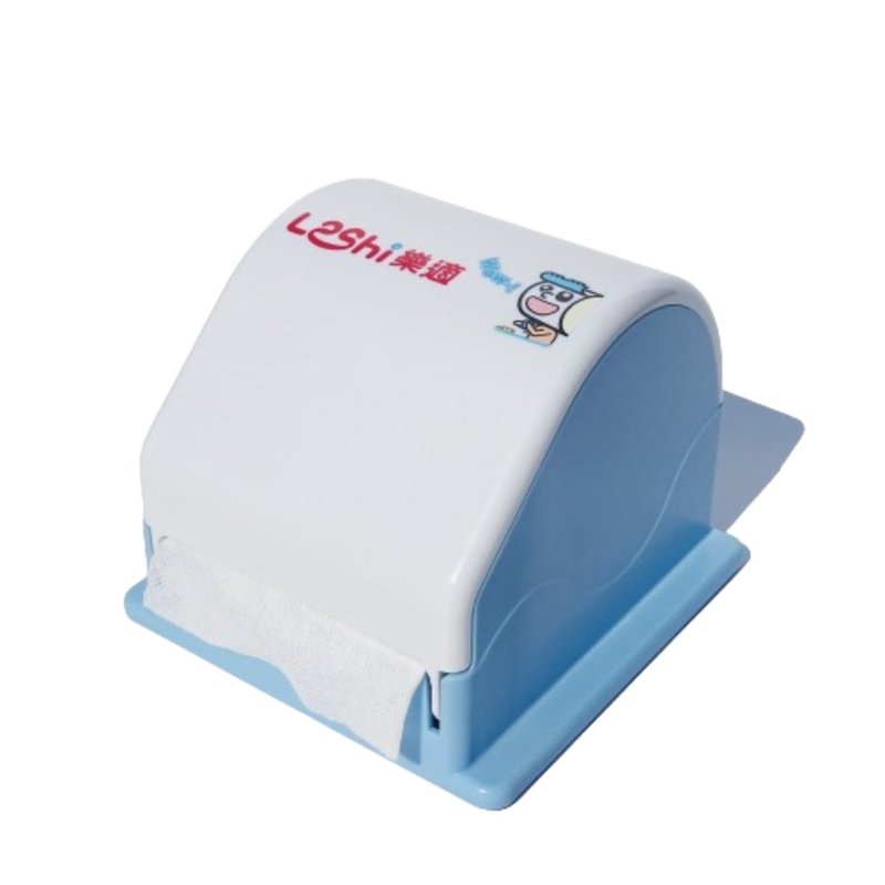 乐适LESHI婴儿干湿两用巾-拉拉盒款100抽/单入 - 围嘴/口水巾 - 棉．麻 白色