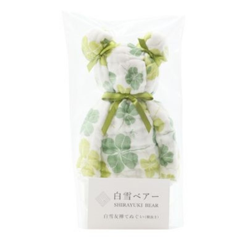 京友禅染小熊汗巾 / 四叶草 - 毛巾浴巾 - 棉．麻 绿色