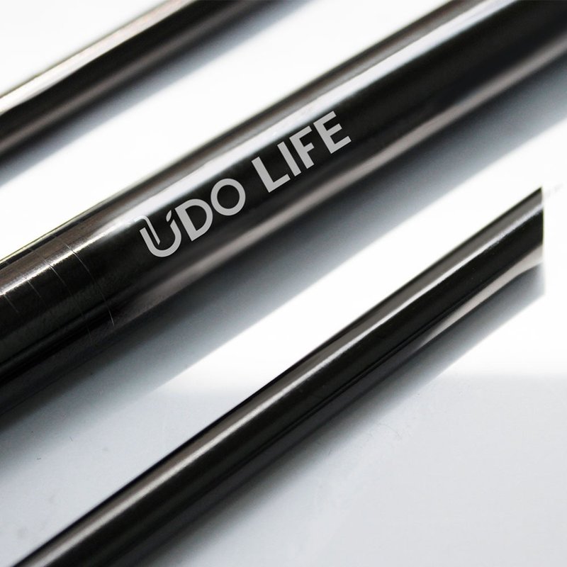 环保定制化雷雕316不锈钢吸管4入(黑、玫瑰金) - 环保吸管 - 其他金属 黑色