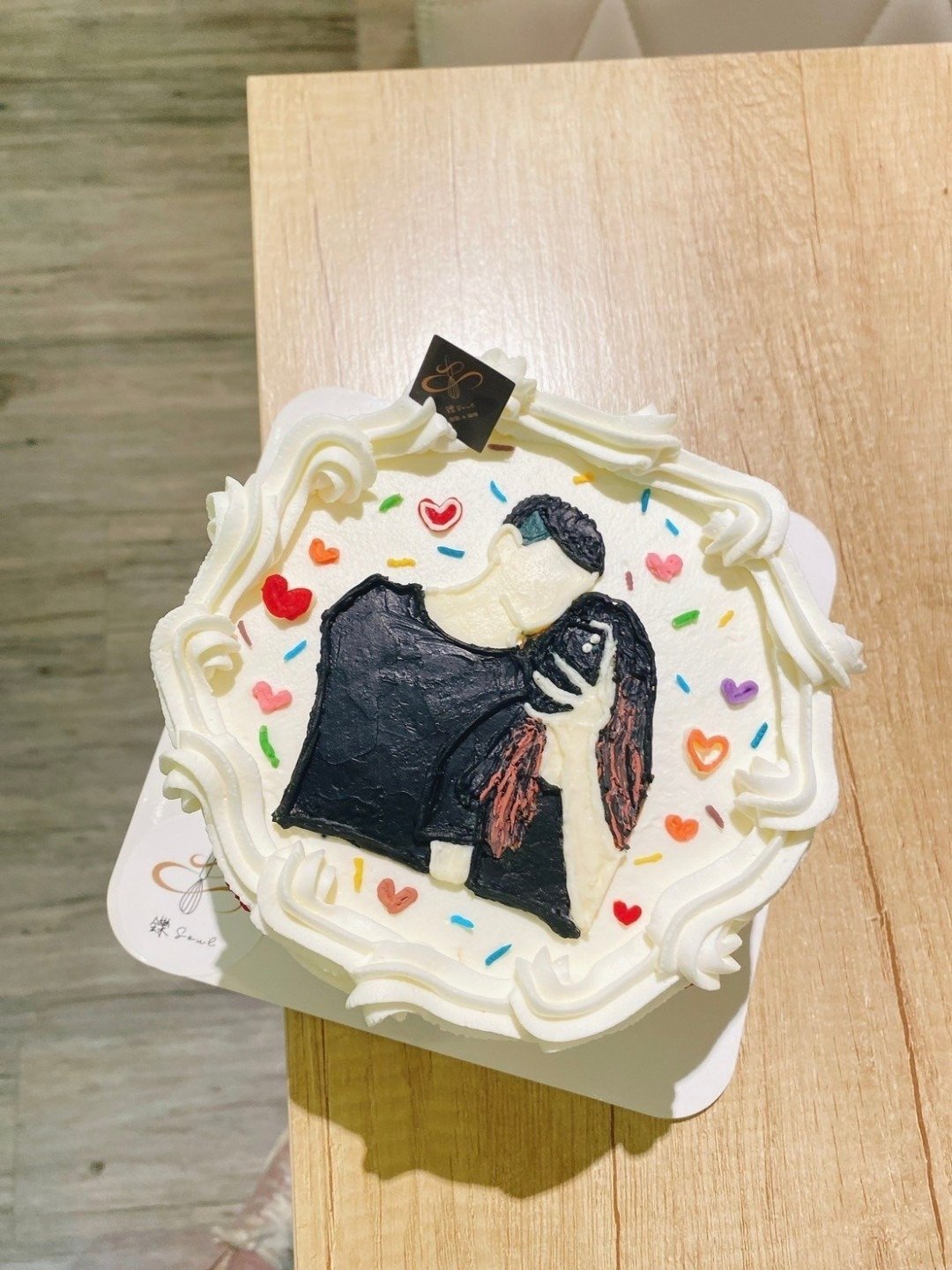 情侣 生日蛋糕 定制化蛋糕 绘图蛋糕 生日 蛋糕 礼物 七夕 庆生 - 蛋糕/甜点 - 新鲜食材 