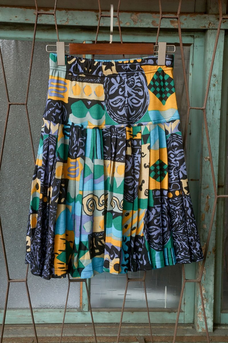 纯情百货行 古着 vintage 古着半身裙 童话夜梦半身裙 SL.0072 - 裙子 - 聚酯纤维 蓝色