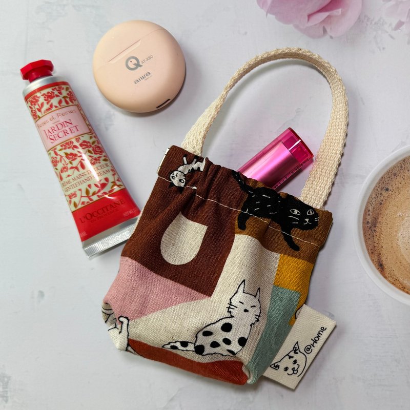 弹片小口金手提收纳包 - 化妆包/杂物包 - 棉．麻 多色