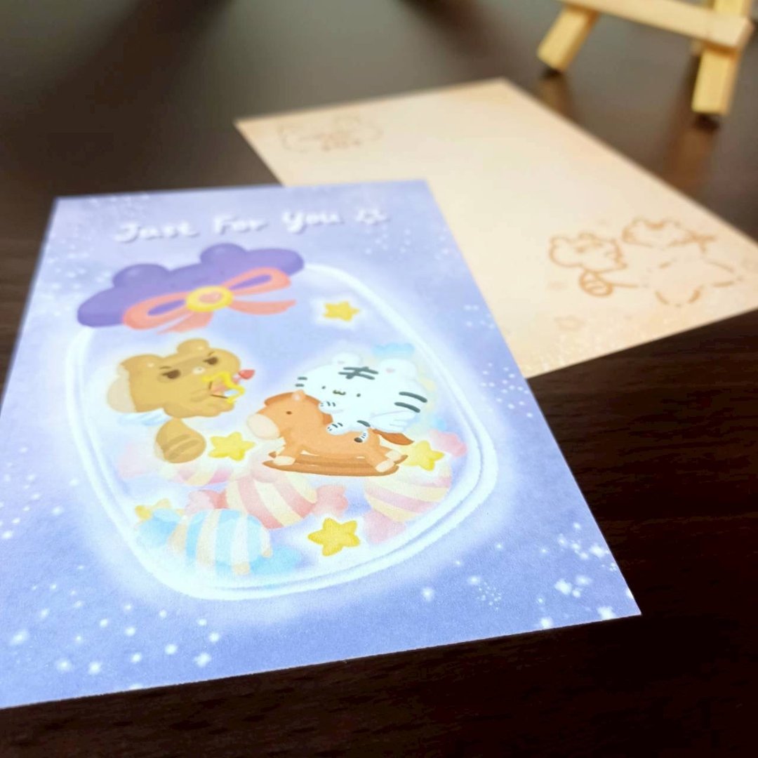 许愿瓶 - 生日明信片 - 系列 5 - 卡片/明信片 - 纸 橘色