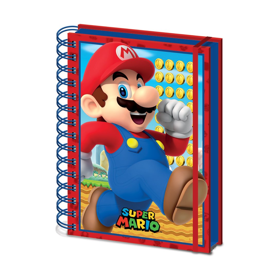 【原装英国入口】 Super Mario 玛利欧3D封面A5笔记本 - 笔记本/手帐 - 纸 