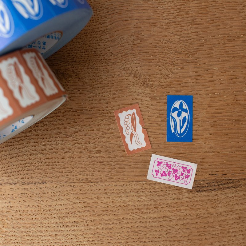标签封条 冲绳之花痴 - 贴纸 - 纸 多色
