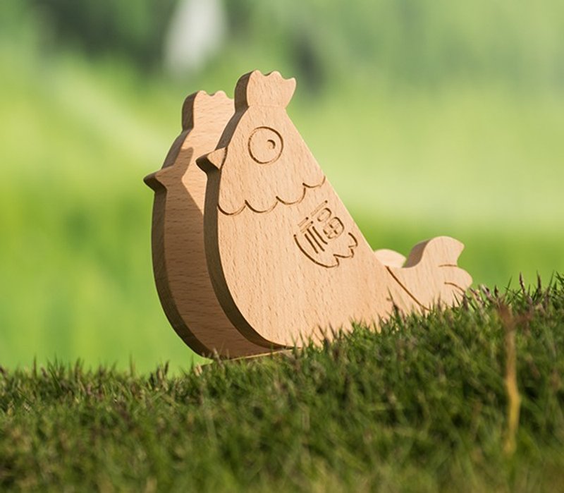 阿福 / iPhone Android 定制化 手机座 - 手机座/防尘塞 - 木头 卡其色