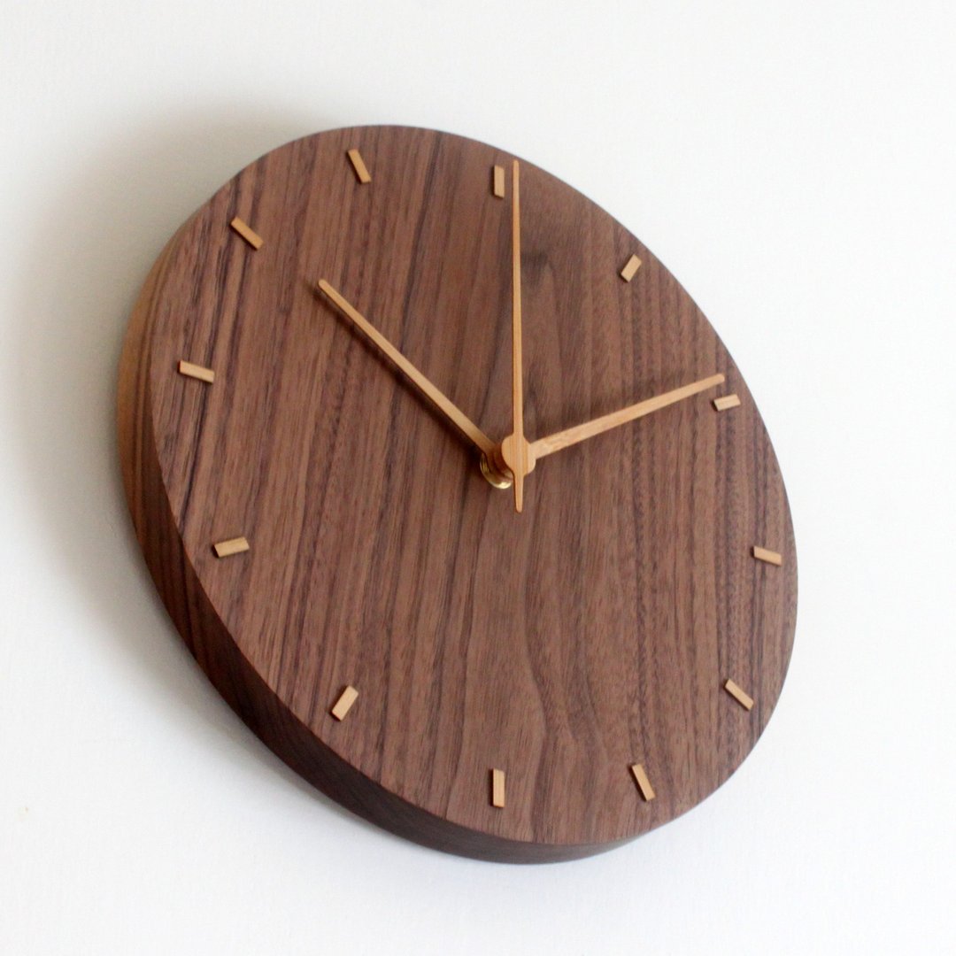 CLOCK_26 Classic 实木静音 挂钟 时钟 台湾限量手作 黑胡桃 - 时钟/闹钟 - 木头 咖啡色